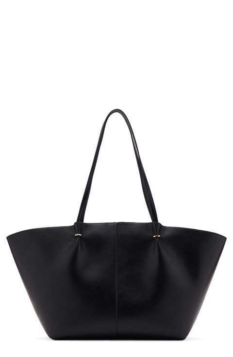 Faux Leather Shopper Bag