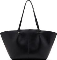 MANGO Faux Leather Shopper Bag