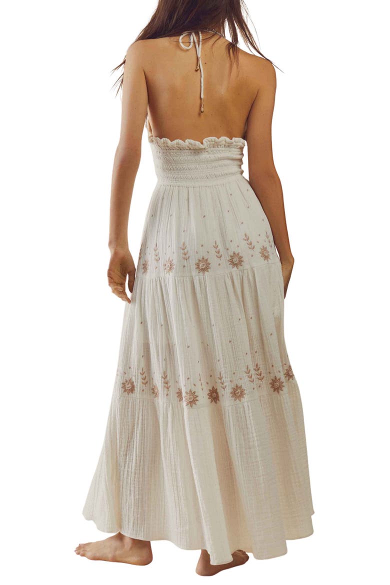 Real Love Embroidered Tiered Maxi Sundress, Alternate, color, IVORY COMBO