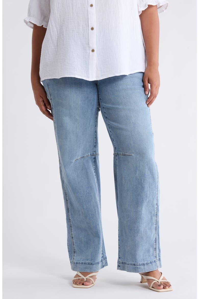 AbSolution Wide Leg Jeans, Main, color, LIGHT BLUE VINTAGE