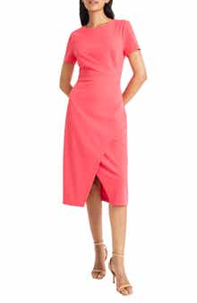 Maggy London Short Sleeve Tulip Hem Midi Dress