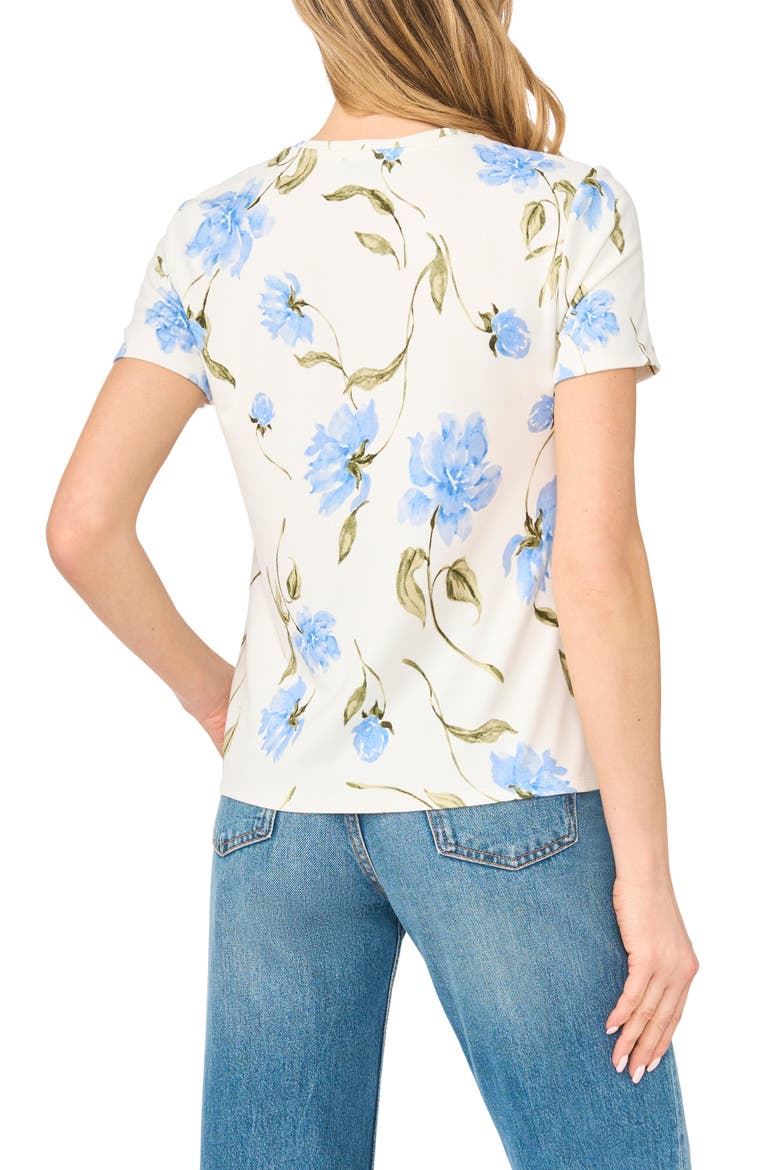 Floral Crewneck T-Shirt, Alternate, color, ULTRA WHITE