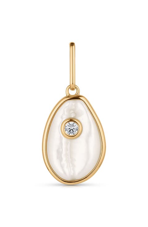 Cowrie Mother of Pearl Charm