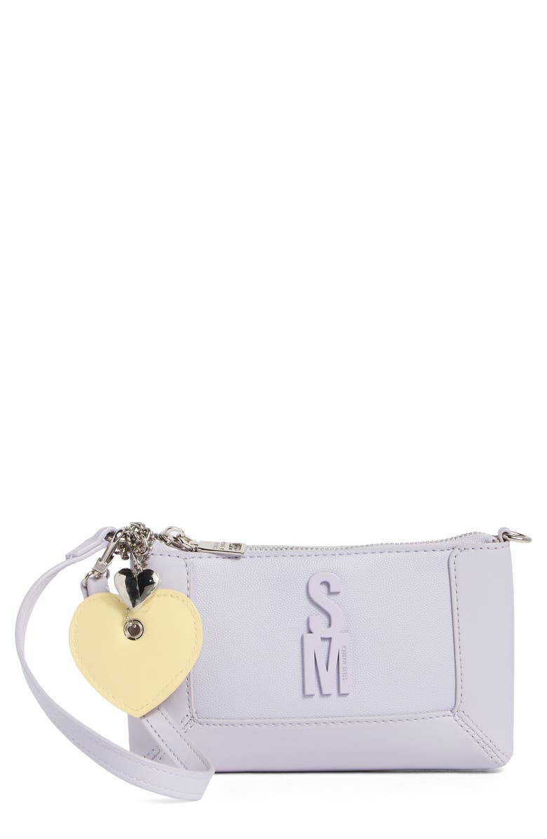 Steve Madden Zip Pouch Wristlet, Main, color, Galactic Lilac