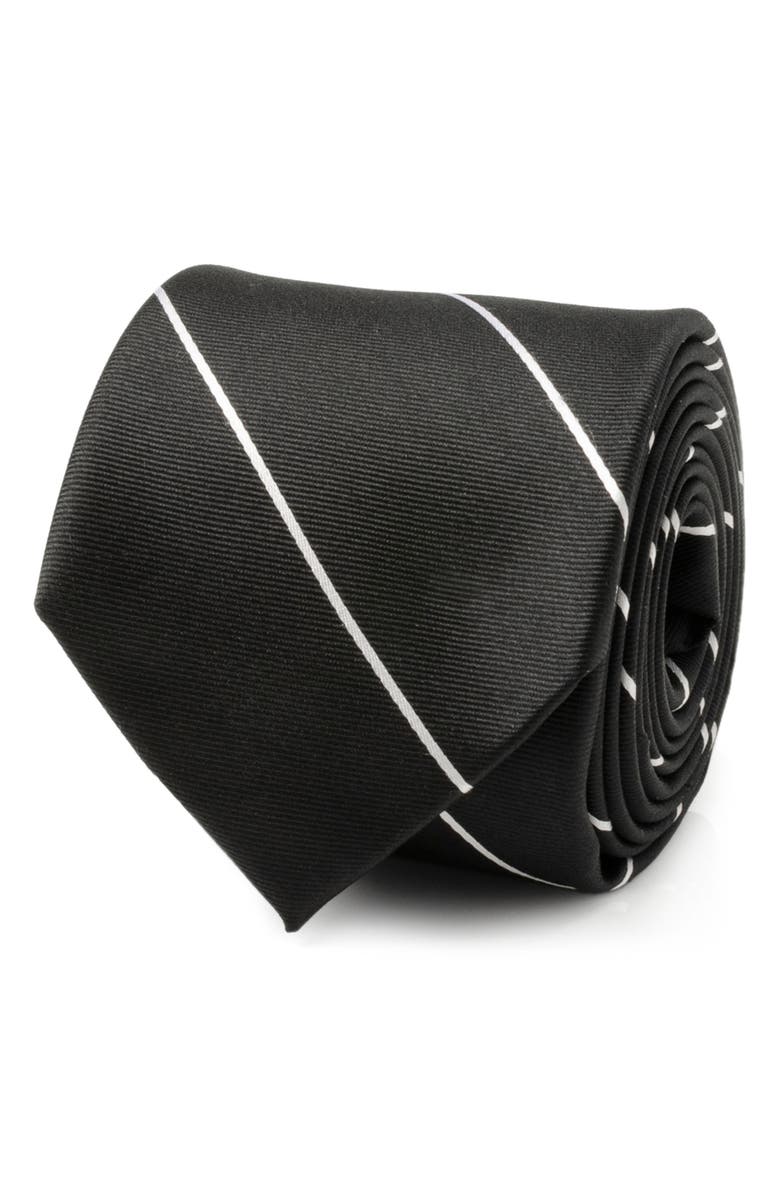 Cufflinks, Inc. Black Stripe Silk Tie, Alternate, color, Black