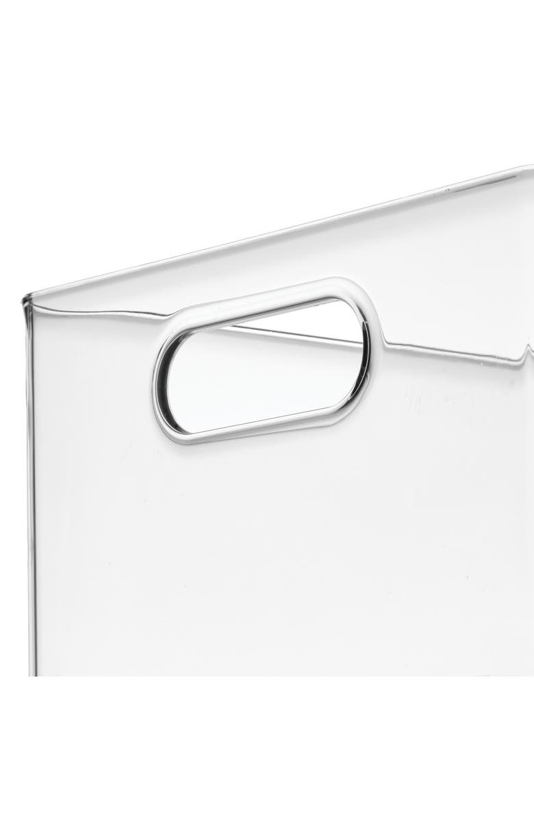 iDesign Plastic Storage Bin with Handles for Household Storage - Set of 4, Alternate, color, Clear
