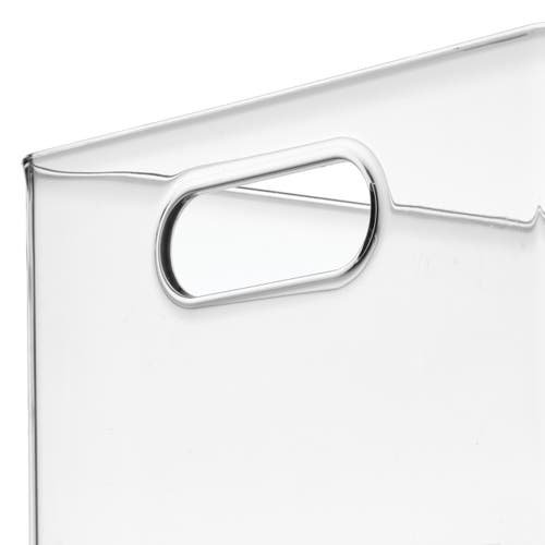 Idesign Plastic Storage Bin With Handles For Household Storage In Transparent