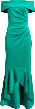 Eliza J Off the Shoulder High-Low Gown