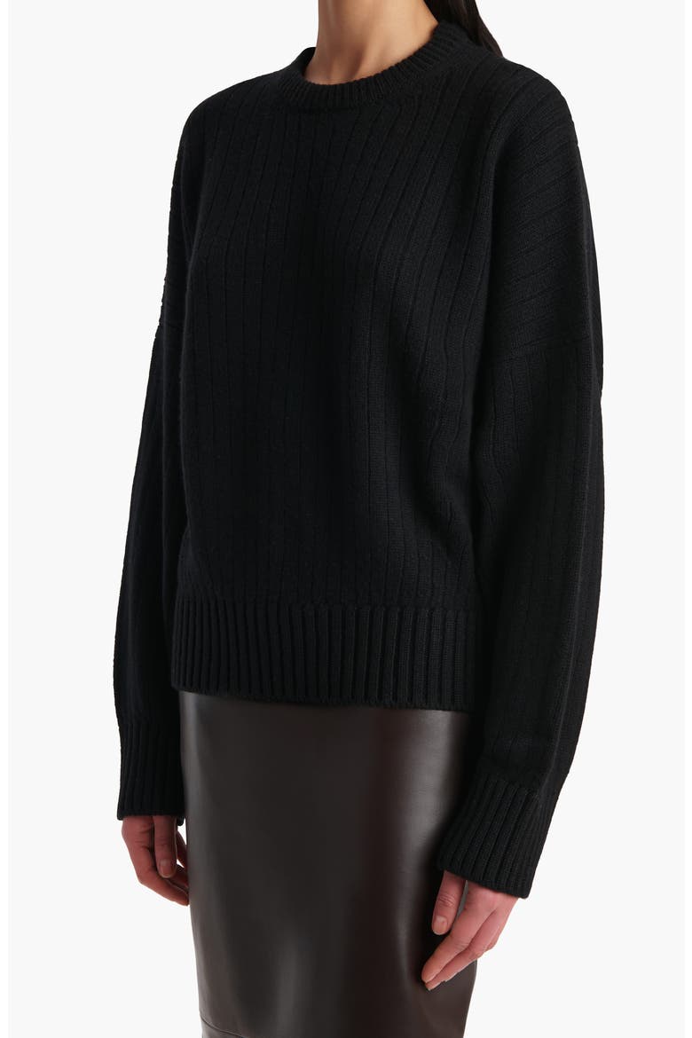 Lennox Oversize Cashmere Sweater, Alternate, color, BLACK