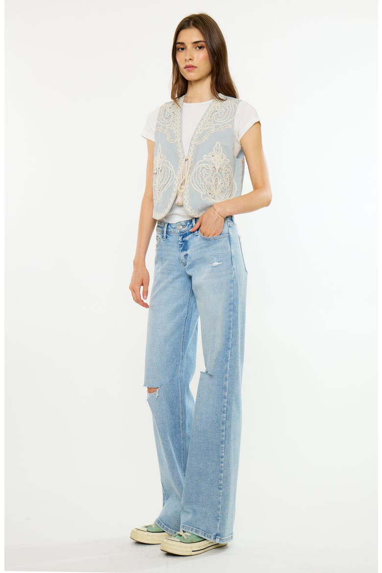 Dian Low Rise Wide Jeans, Alternate, color, Light Wash