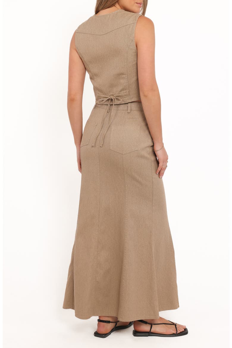 Giselle Vest & Maxi Skirt Set, Alternate, color, BEIGE