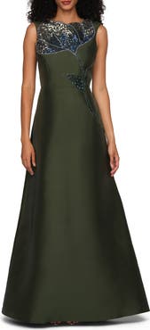 Kay Unger Charlene Embellished Taffeta Gown