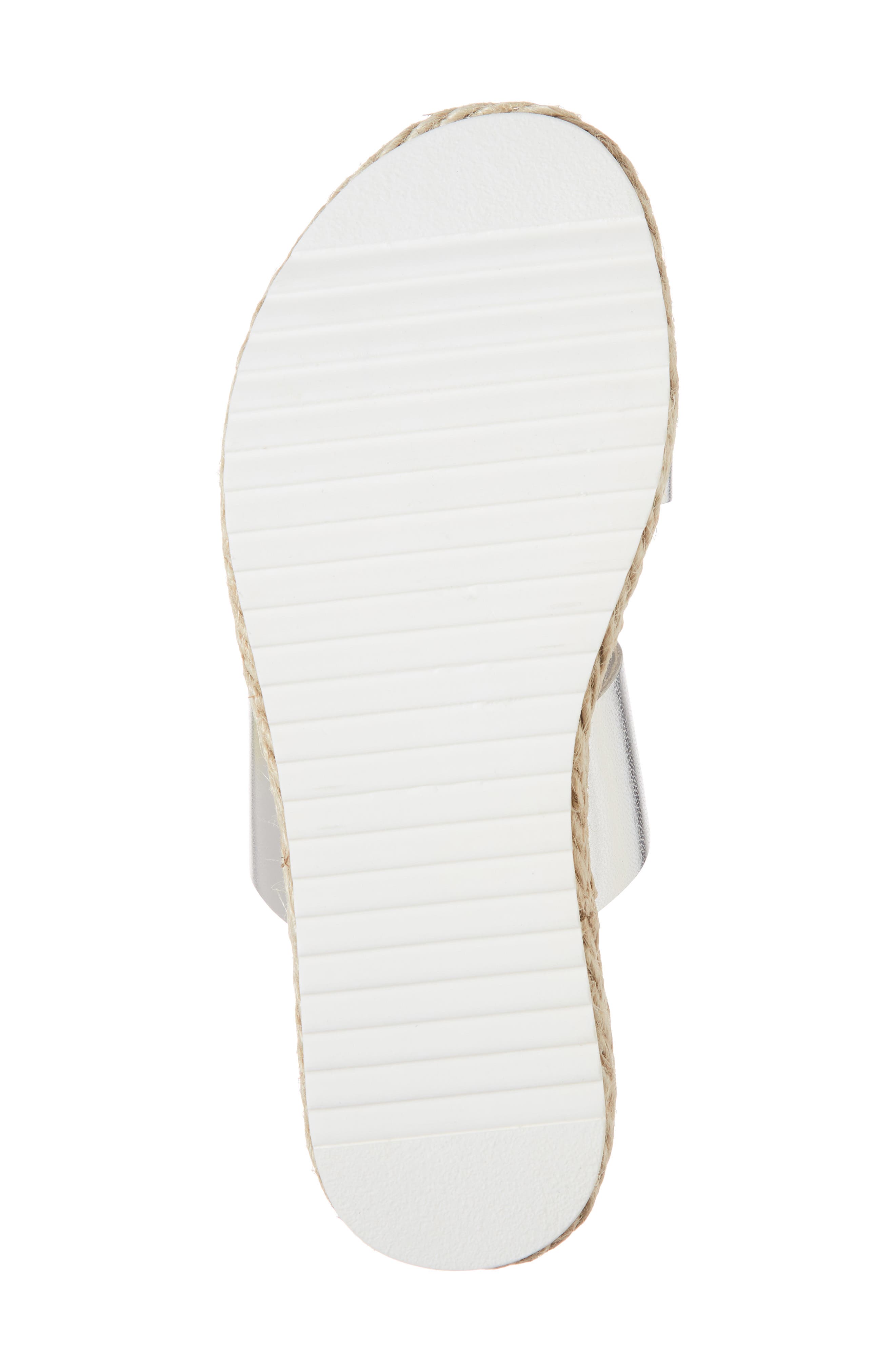 Amaze Platform Slide Sandal, Alternate, color, SILVER LEATHER