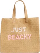BTB Los Angeles Just Beachy Straw Tote