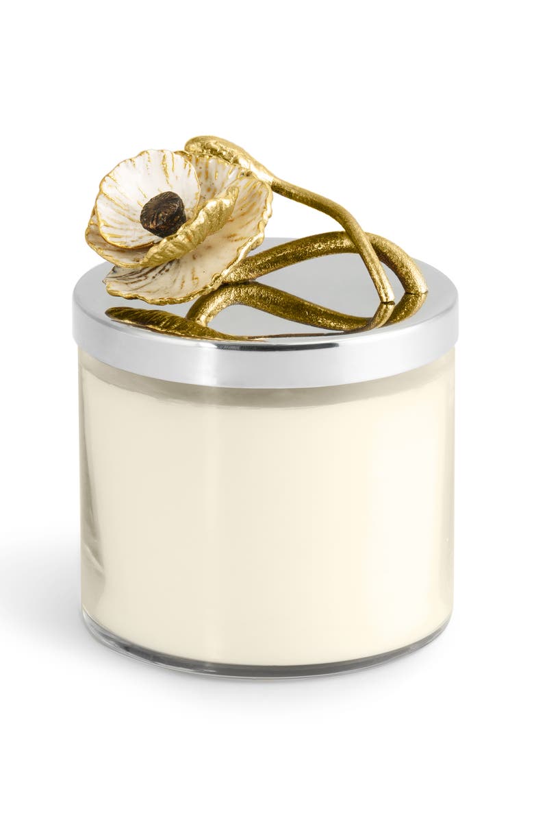 Michael Aram Anemone Three-Wick Scented Candle, Alternate, color, Silver/ Gold