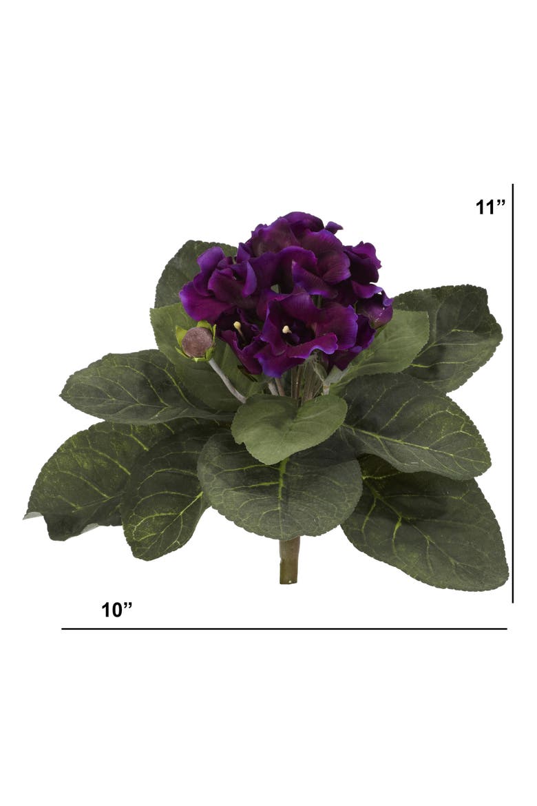 11-in Gloxina Artificial Plant, Alternate, color, Green