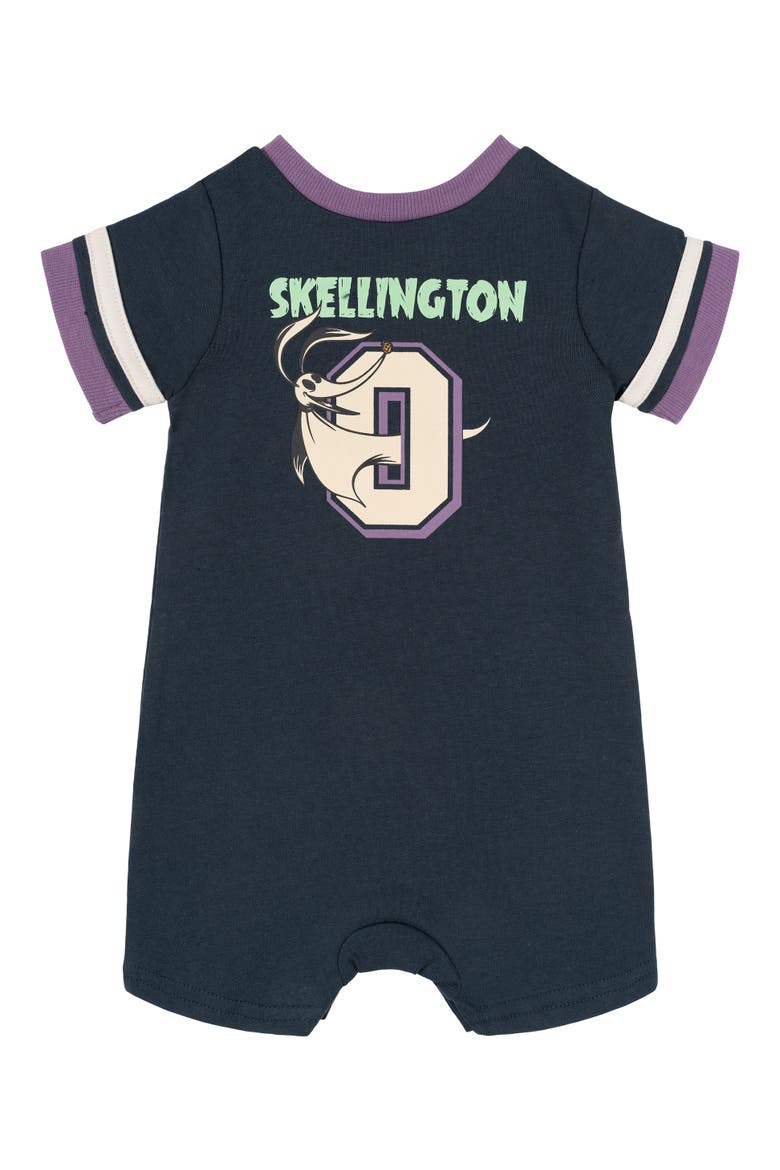 Nightmare Before Christmas Athletic One Piece Romper, Alternate, color, Grey Jack Skellington