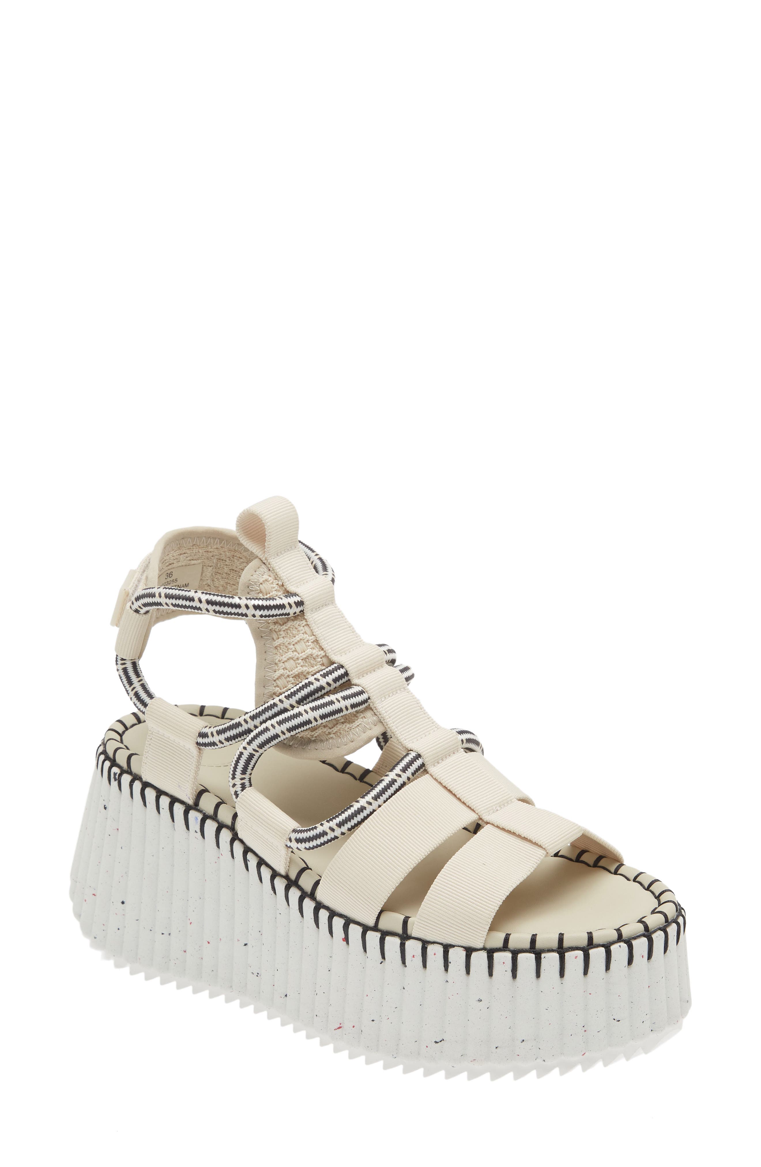 Nama Platform Sandal, Main, color, 00L PEARLY GREY