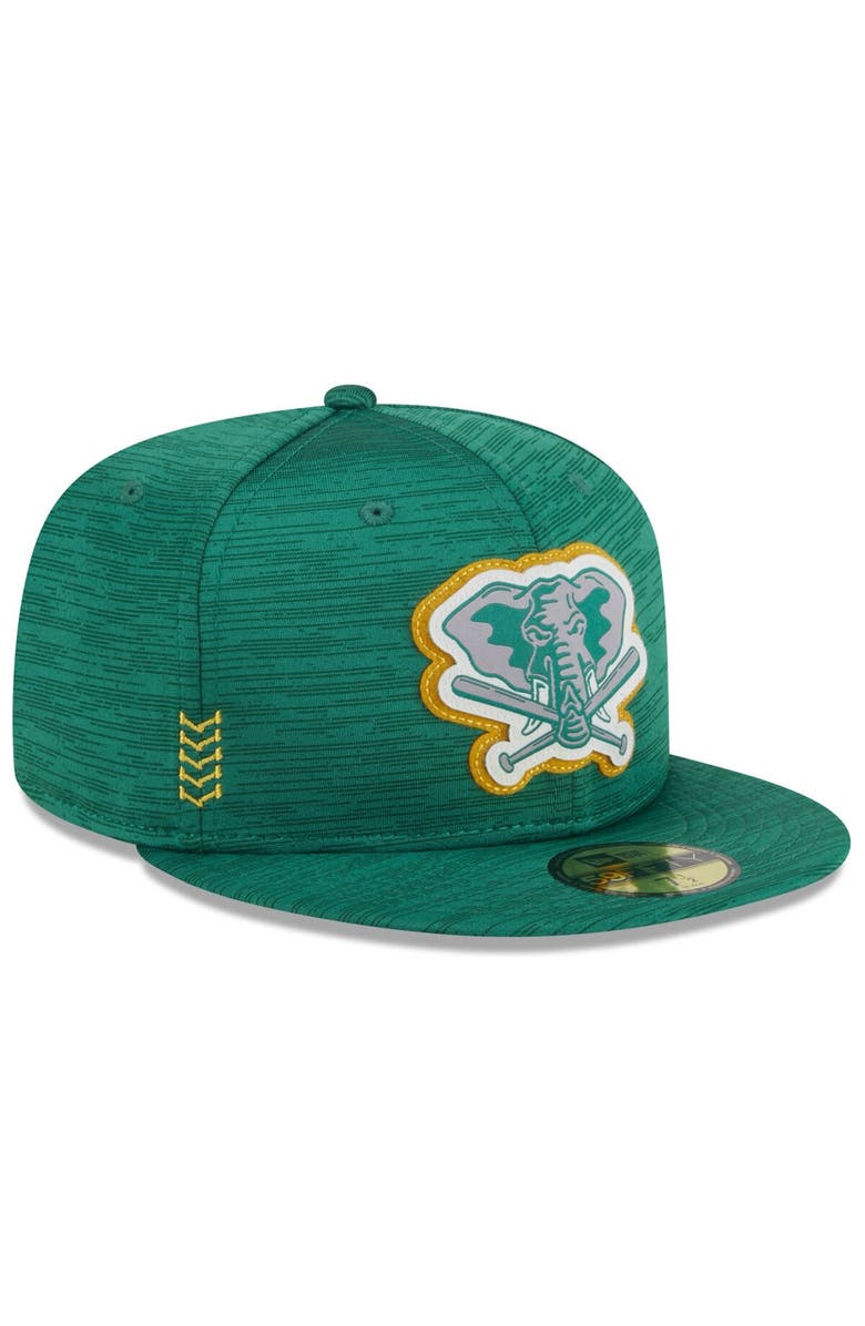 New Era Men's New Era Green Oakland Athletics 2024 Clubhouse 59FIFTY Fitted Hat, Alternate, color, Green