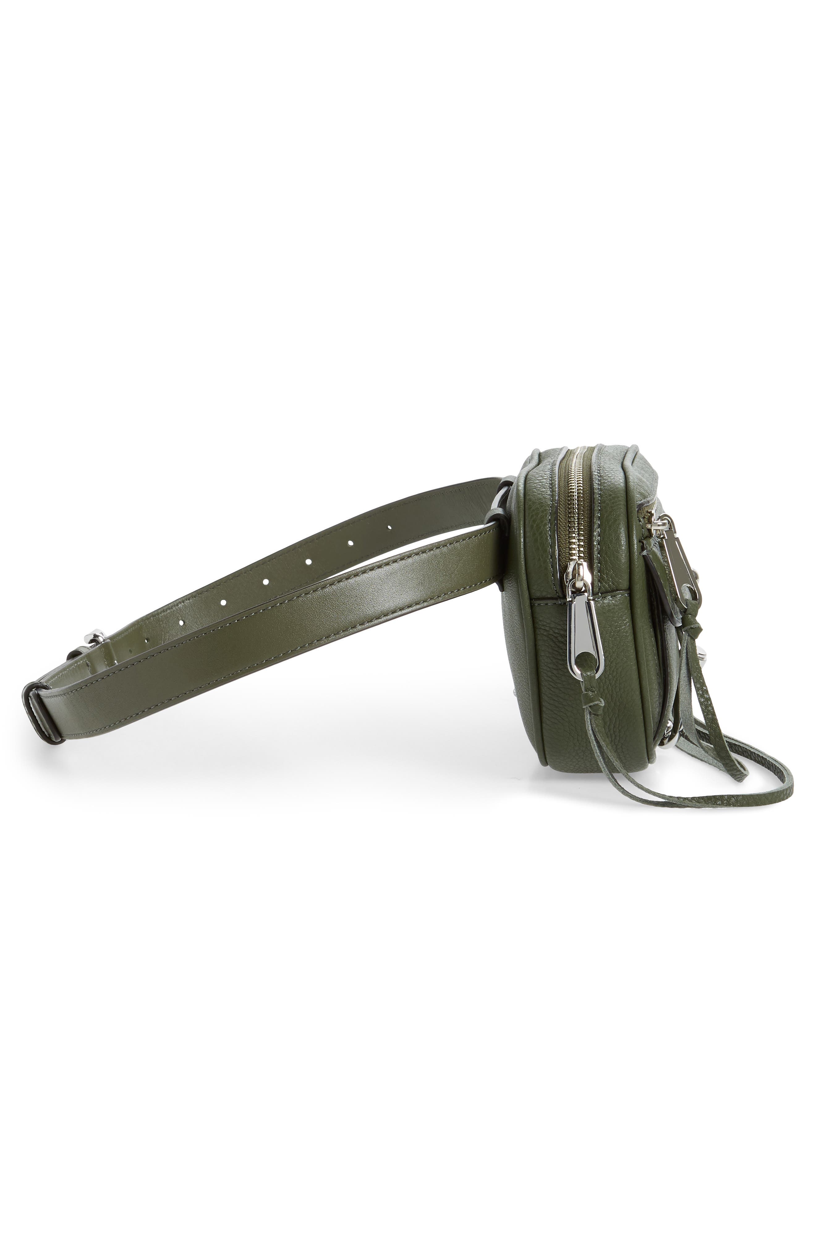 Blythe Leather Belt Bag, Alternate, color, HUNTER