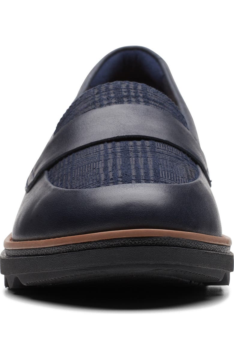 Clarks<sup>®</sup> Sharon Grace Loafer, Alternate, color, Navy Combi Leather