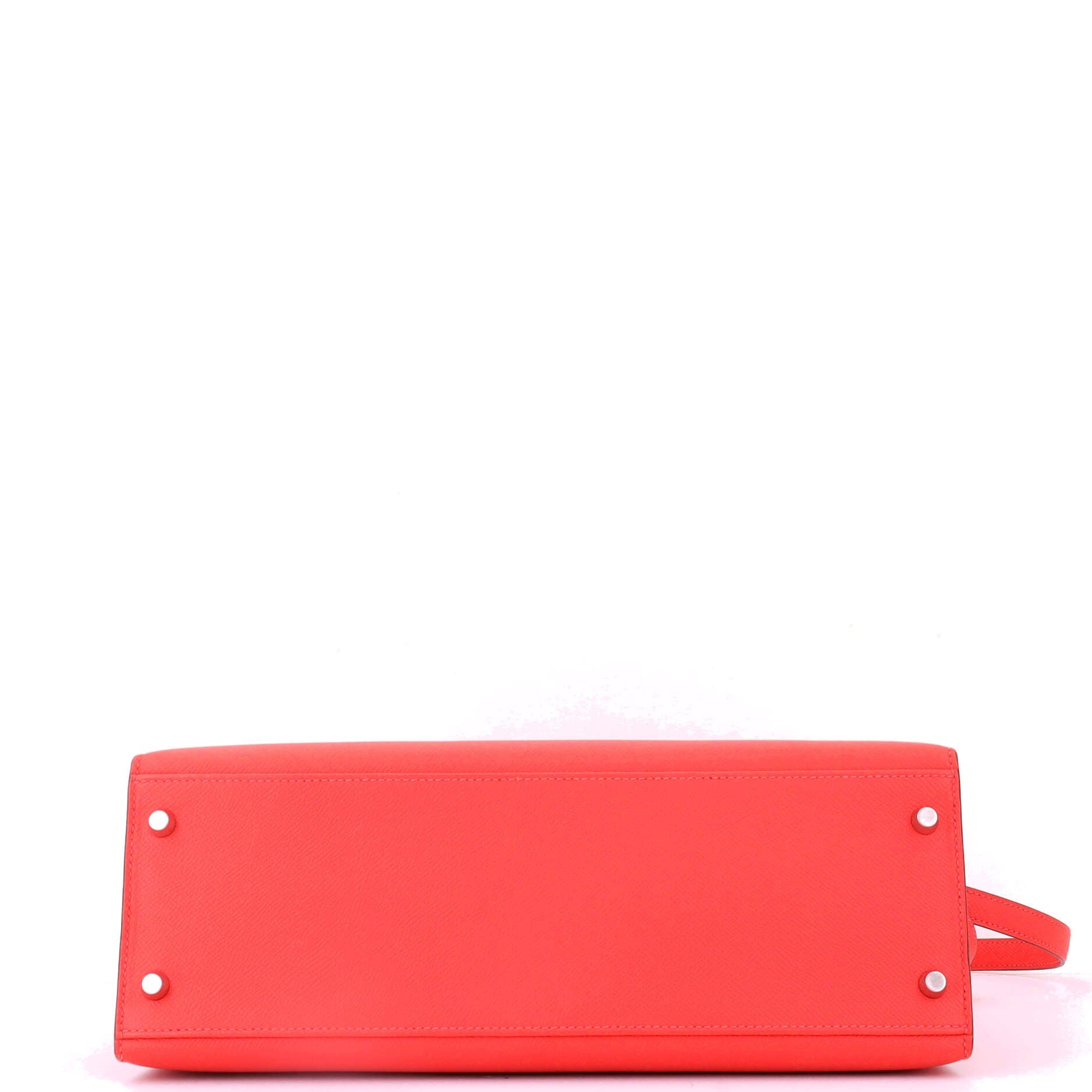 Pre-Owned Hermes Kelly Handbag Red Epsom with Palladium Hardware 32, Alternate, color, Rouge Pivoine