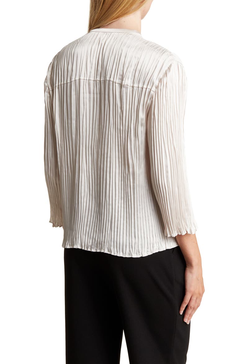 Pleated Satin Shirt, Alternate, color, HORCHATA