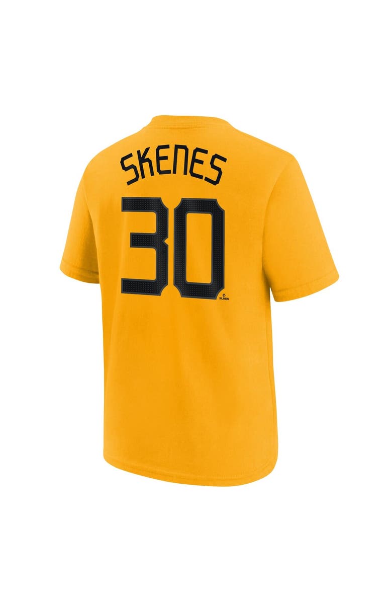 Nike Youth Nike Paul Skenes Gold Pittsburgh Pirates Fuse City Connect Name & Number T-Shirt, Alternate, color, Gold