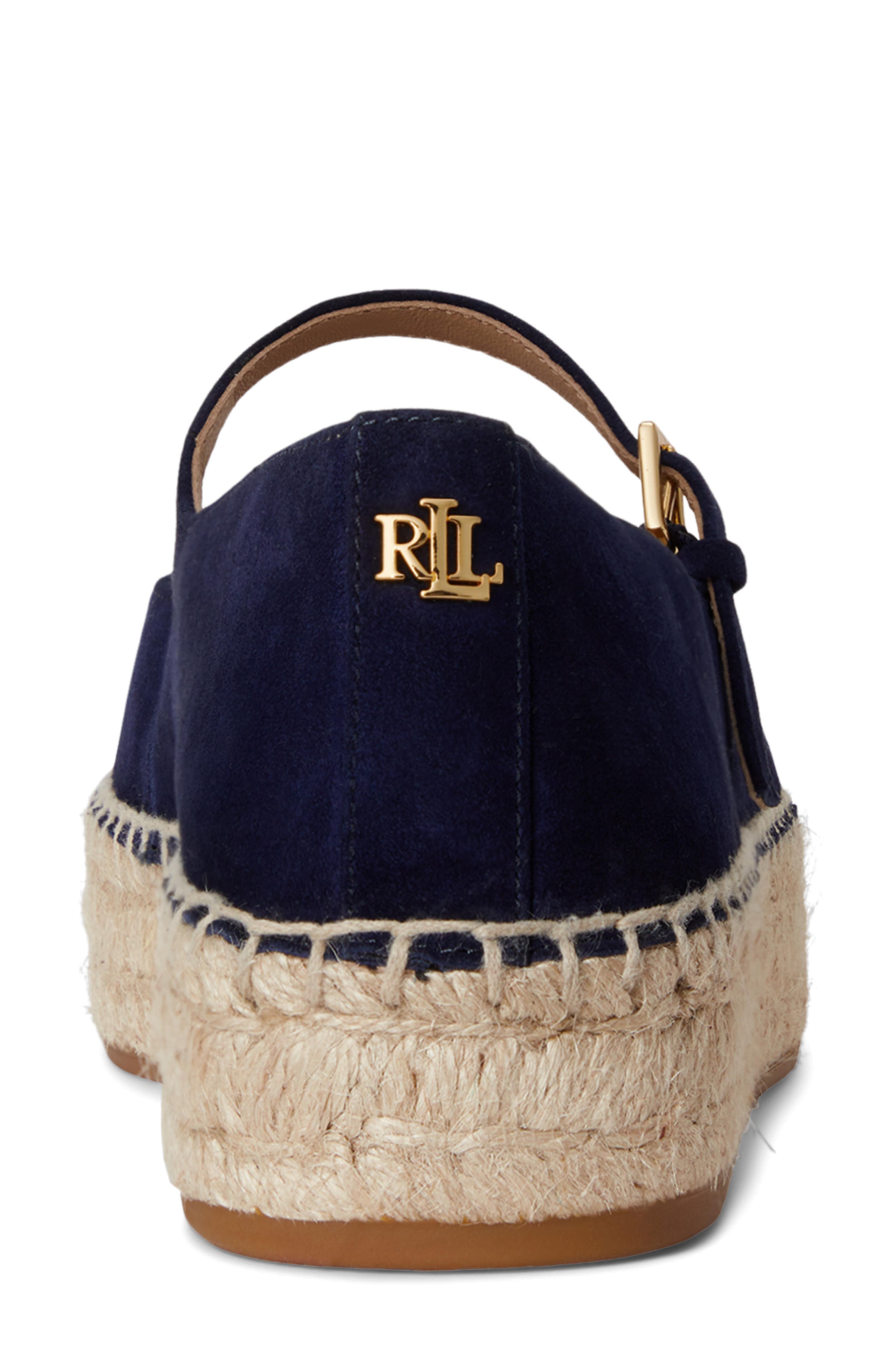 Ralph Lauren Luize Mary Jane Platform Espadrille, Alternate, color, Refined Navy