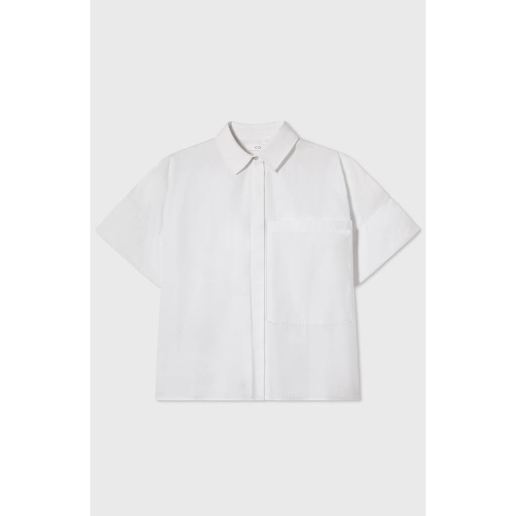 Co Boxy Short Sleeve Shirt In White