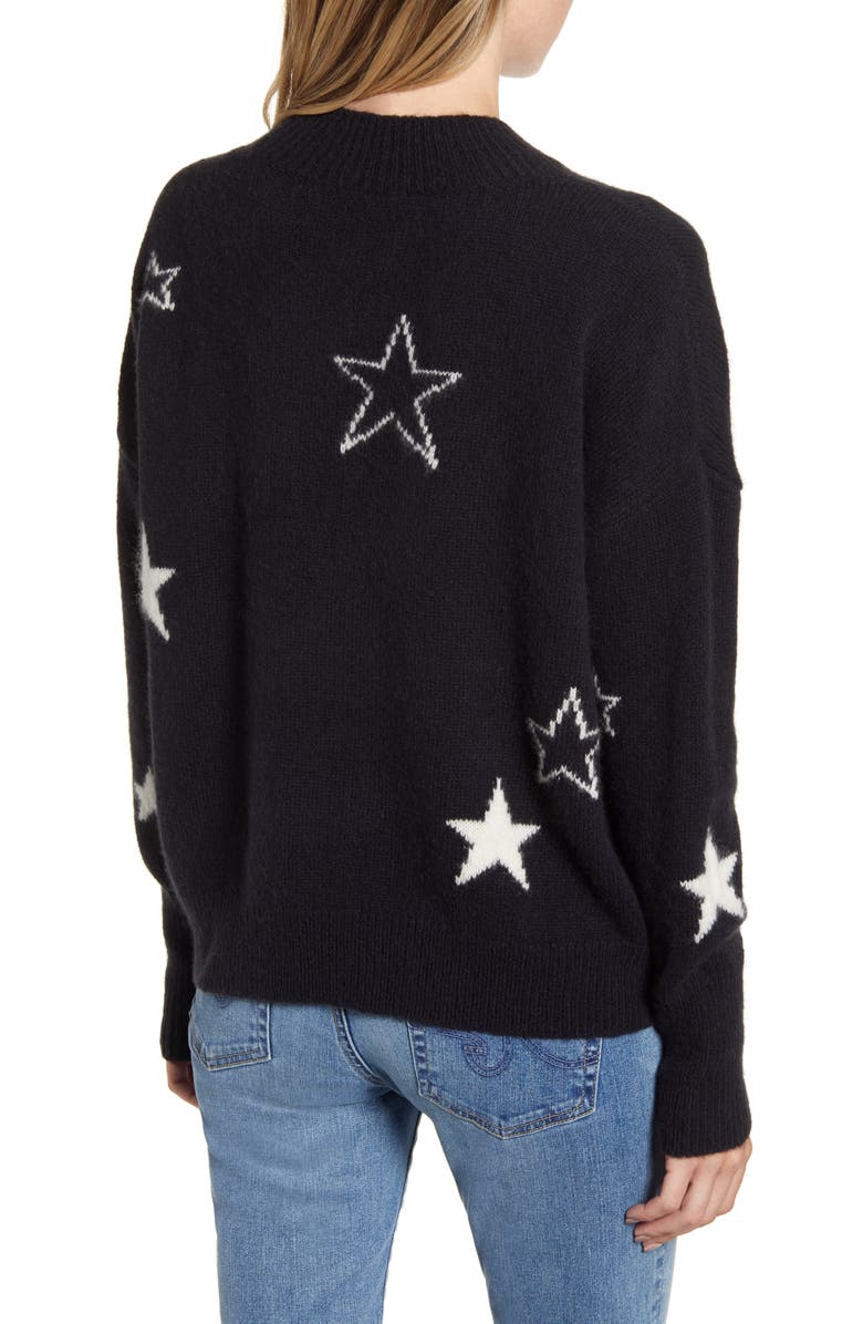 Rails Kana Star Detail Merino Wool & Cashmere Sweater, Alternate, color, 