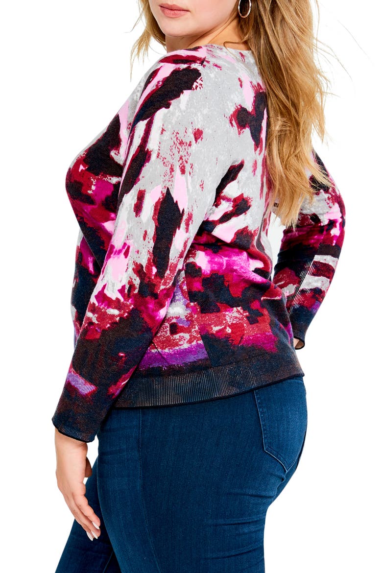 NIC + ZOE Joyous Crewneck Sweater, Alternate, color, PINK MULTI