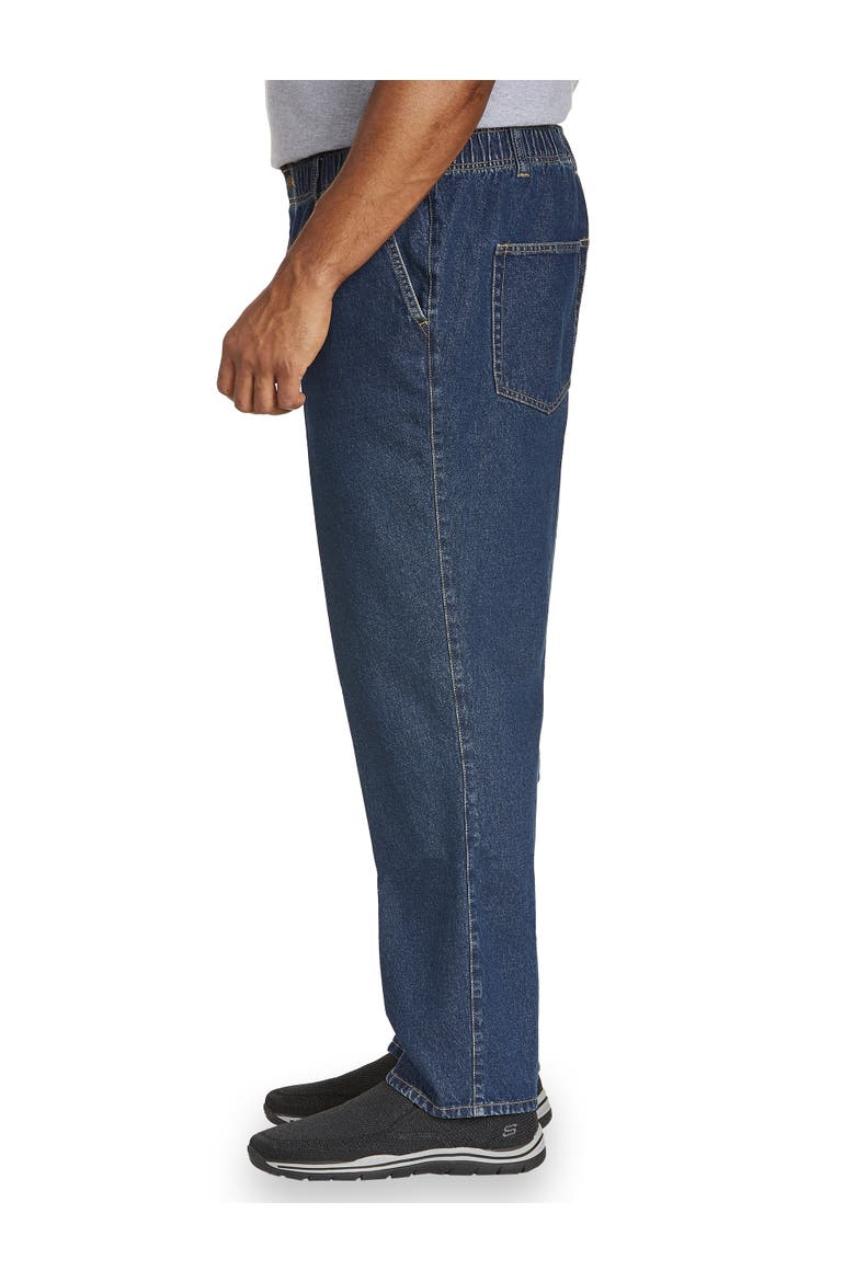 Big & Tall Full-Elastic Waist Jeans, Alternate, color, DARK STONEWASH