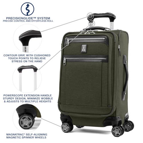 Travelpro Platinum Elite Softside Expandable Carry-on 21-inch Luggage In Pilot Green