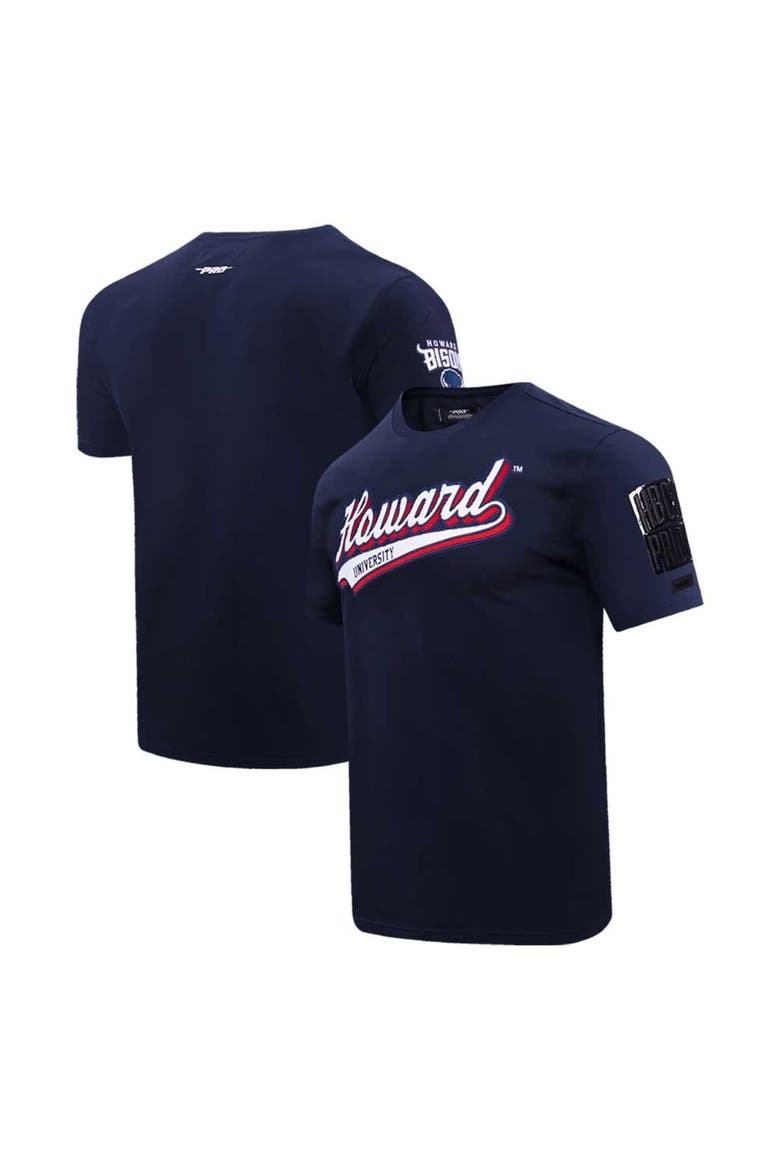Men's Pro Standard Navy Howard Bison Script Tail T-Shirt, Main, color, Navy