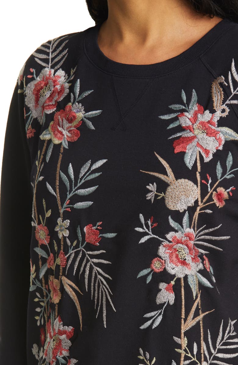 Johnny Was Caspian Embroidered Sweatshirt, Alternate, color, 