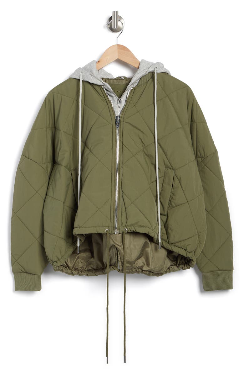 BLANKNYC Hooded Quilted Jacket, Alternate, color, 