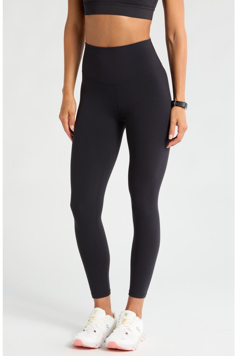 Studio Luxe High Waist 7/8 Leggings, Main, color, BLACK