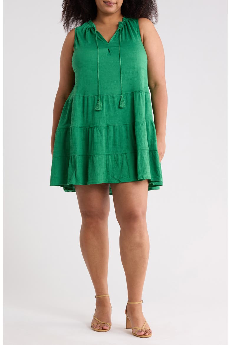 Sleeveless Tiered Dress, Main, color, AMAZON-AMAZON
