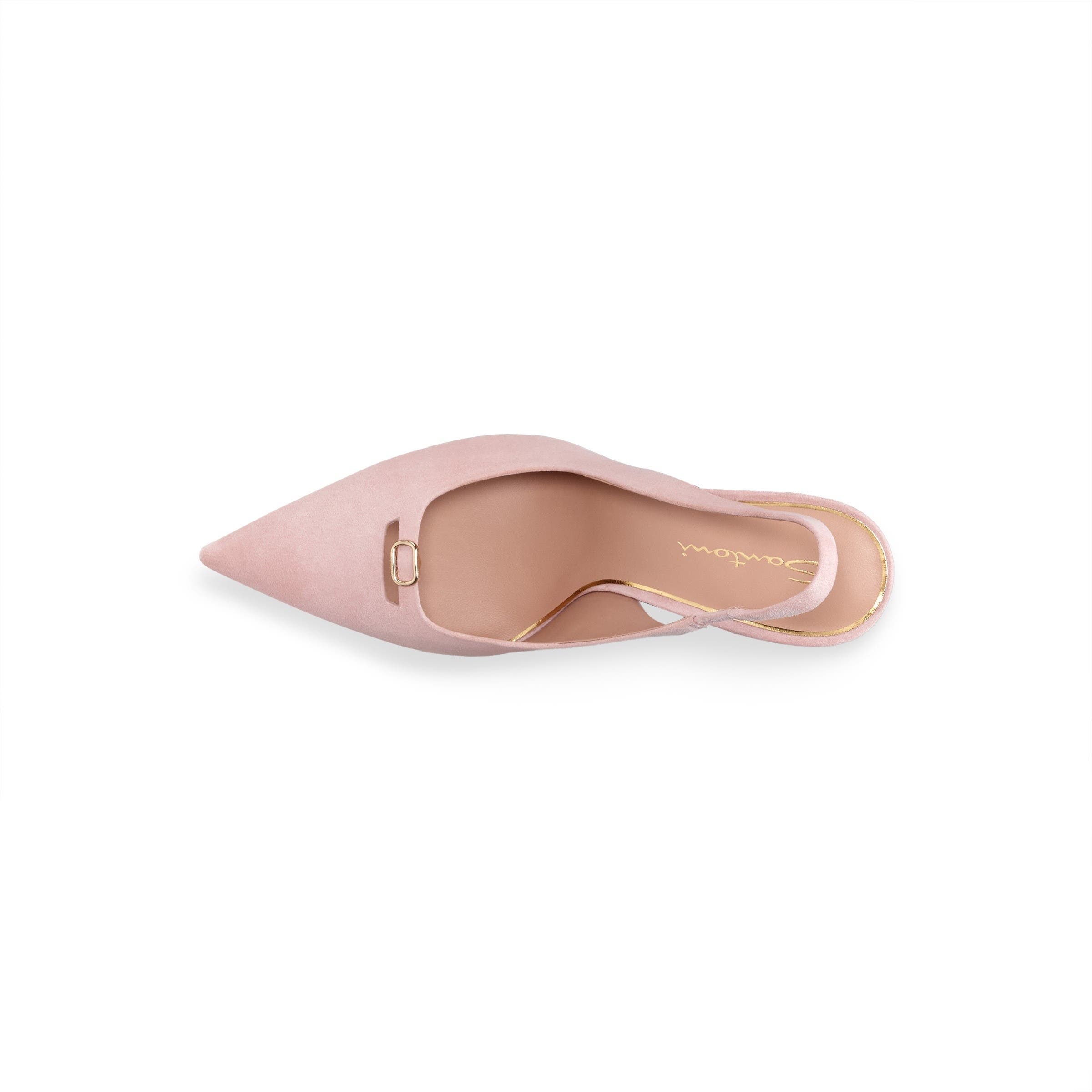 Santoni Suede High-Heel Slingback, Alternate, color, Pink