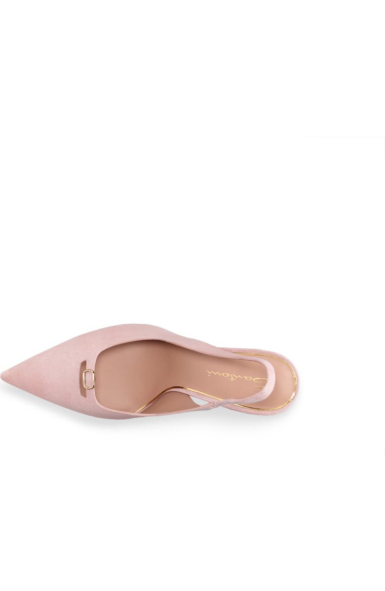 Santoni Suede High-Heel Slingback, Alternate, color, Pink