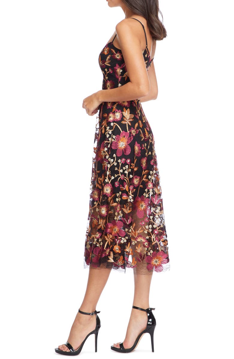 Dress the Population Uma Floral Embroidered Lace Dress, Alternate, color, 