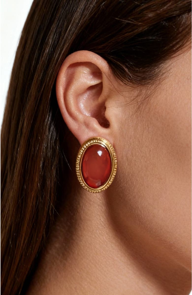 RC RETRO CHIC Large Babylon Earrings, Alternate, color, Red