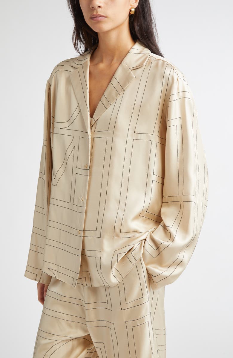 TOTEME Signature Huggie Hoop Earrings, Alternate, color,