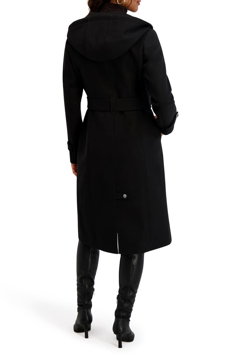 Kensie Belted Plush Trench Coat, Alternate, color, 