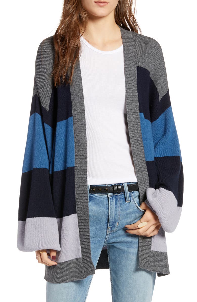 Treasure & Bond Stripe Cardigan, Main, color, 