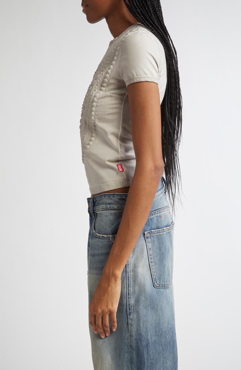 DIESEL<sup>®</sup> T-Nekka Necklace Embosssed T-Shirt, Alternate, color, Chalk/ White