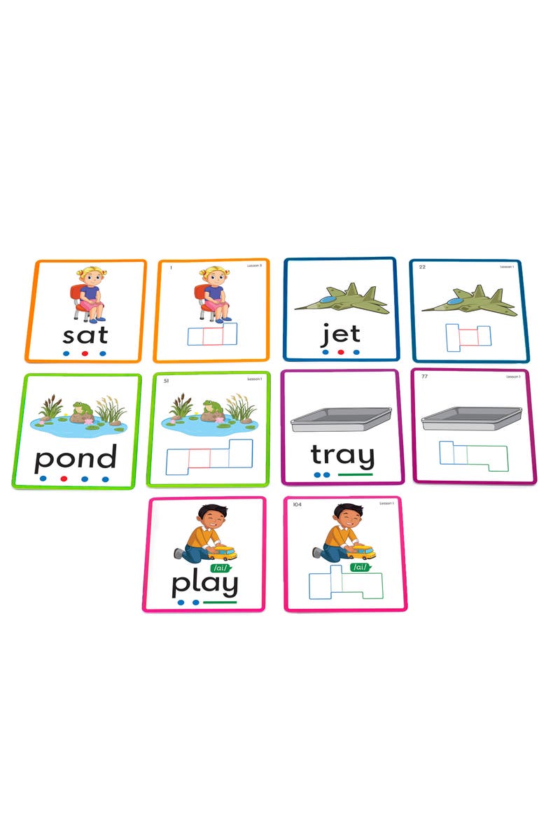 Junior Learning Phoneme Frame Flashcards, The Science of Reading, Alternate, color, Multicolored