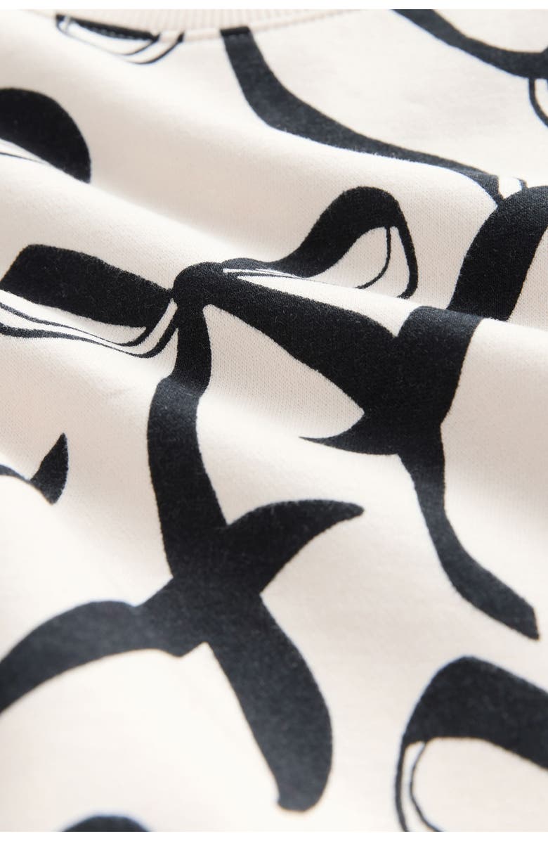 NEXT Kids' Bow Print Sweatshirt & Flare Leggings Set, Alternate, color, White Multi