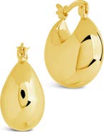 Sterling Forever Skyler Chunky Tube Hoop Earrings